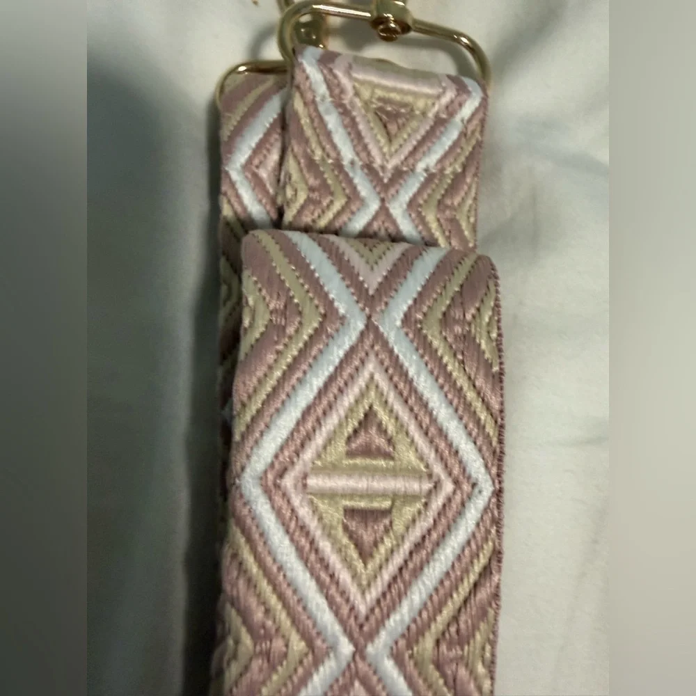 Bag Strap guitar Geometric Patterned Strap with Gold tone Hardware!